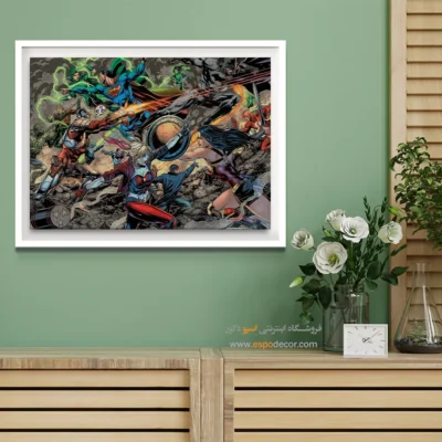 تابلو با طرح ابرقهرمانی - نگهبانان ابدی – تابلو کمیک استریپ - اسپو دکور