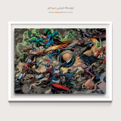تابلو با طرح ابرقهرمانی - نگهبانان ابدی – تابلو کمیک استریپ - اسپو دکور
