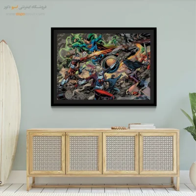 تابلو با طرح ابرقهرمانی - نگهبانان ابدی – تابلو کمیک استریپ - اسپو دکور