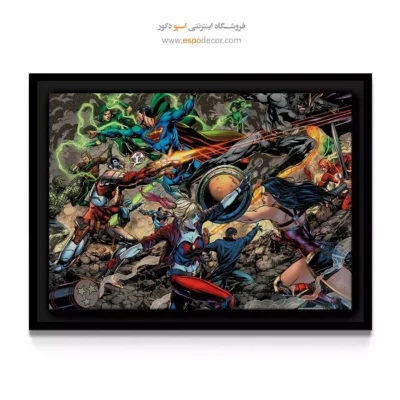 تابلو با طرح ابرقهرمانی - نگهبانان ابدی – تابلو کمیک استریپ - اسپو دکور