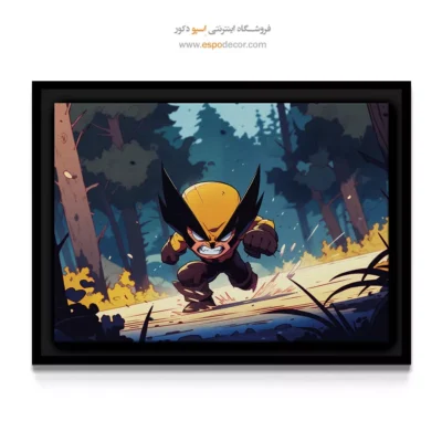 تابلو فانتزی ابرقهرمان داستان - ولورین چنگالی – تابلو کمیک استریپ - اسپو دکور