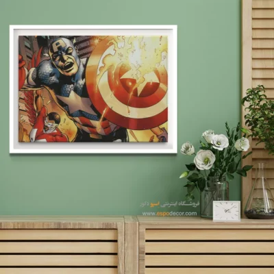 تابلو کمیک ابرقهرمانی دیواری - افسانه‌ شجاعت – تابلو کمیک استریپ - اسپو دکور