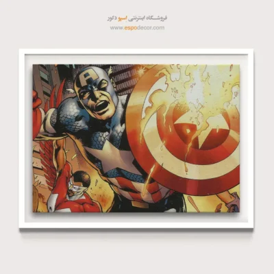 تابلو کمیک ابرقهرمانی دیواری - افسانه‌ شجاعت – تابلو کمیک استریپ - اسپو دکور
