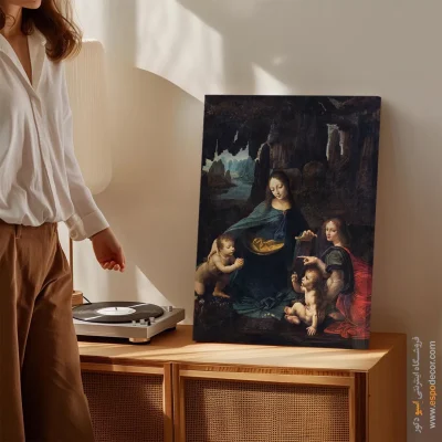 تابلو نقاشی باکره صخره ها - تابلو نقاشی های داوینچی - اسپو دکور