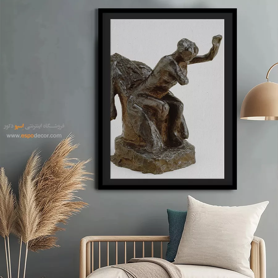 تابلو دکوراسیون مدرن ارزان - زنی نشسته روی صندلی راحتی – تابلو نقاشی ادگار دگا - اسپو دکور