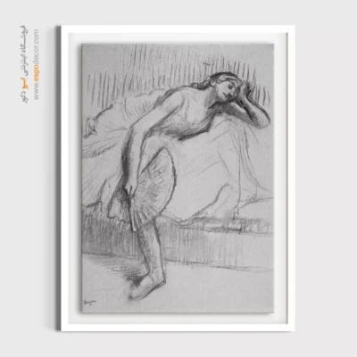 خرید تابلو نقاشی باله - رقصنده در حال استراحت – تابلو نقاشی ادگار دگا - اسپو دکور