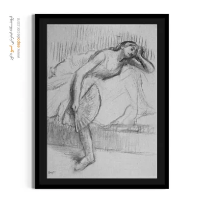 خرید تابلو نقاشی باله - رقصنده در حال استراحت – تابلو نقاشی ادگار دگا - اسپو دکور