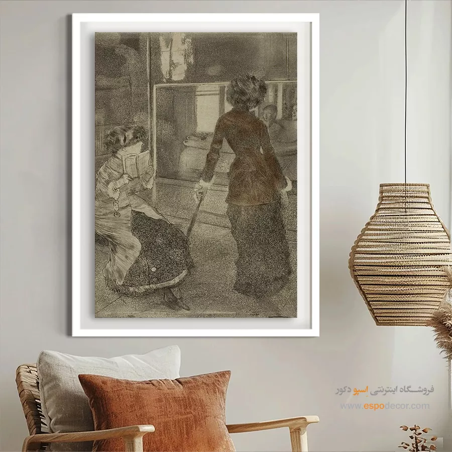 تابلوهای هنری برای اتاق نشیمن - مری کاسات در موزه لوور – تابلو نقاشی ادگار دگا - اسپو دکور