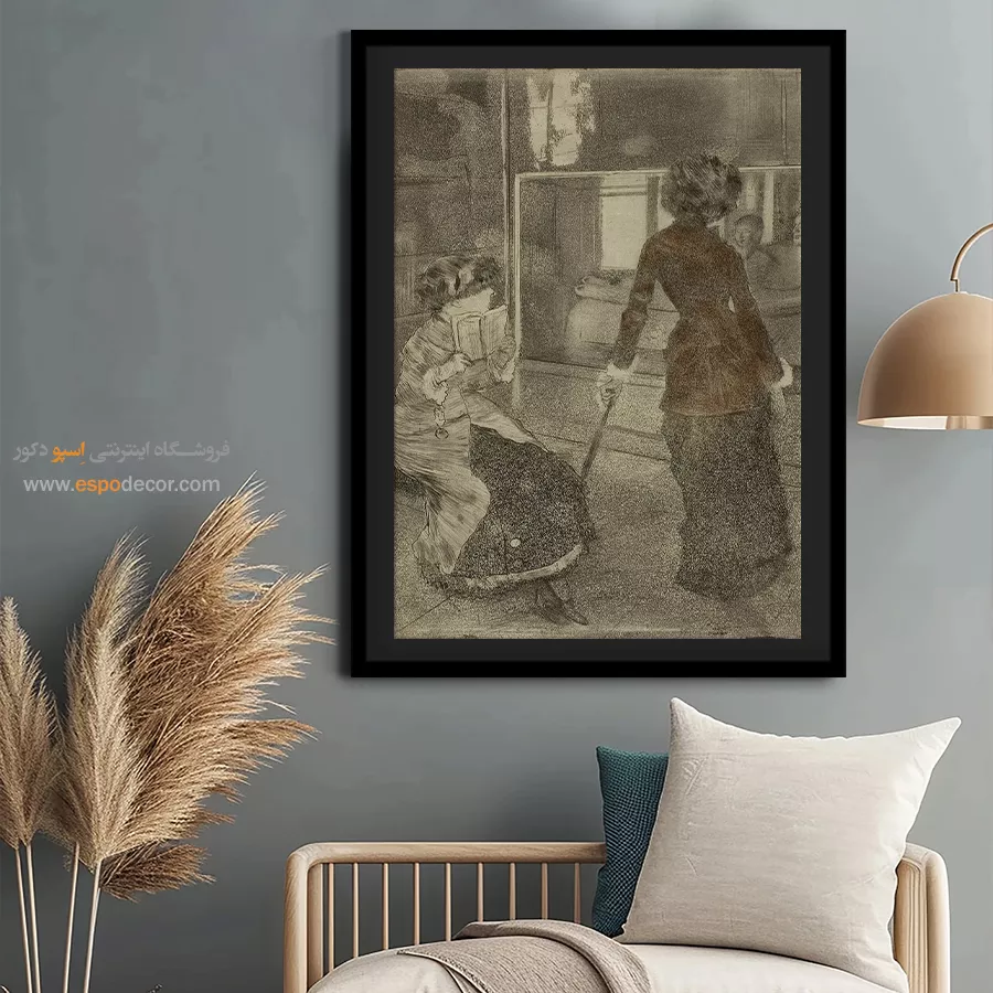 تابلوهای هنری برای اتاق نشیمن - مری کاسات در موزه لوور – تابلو نقاشی ادگار دگا - اسپو دکور