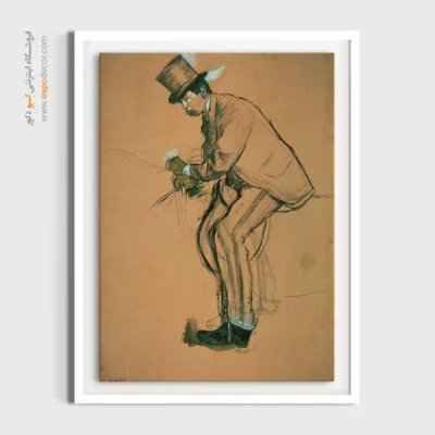 تابلو دیواری نقاشی لاکچری - جنتلمن سوار – تابلو نقاشی ادگار دگا - اسپو دکور