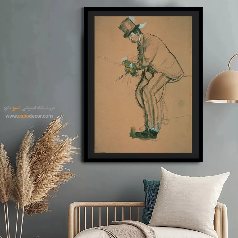 تابلو دیواری نقاشی لاکچری - جنتلمن سوار – تابلو نقاشی ادگار دگا - اسپو دکور