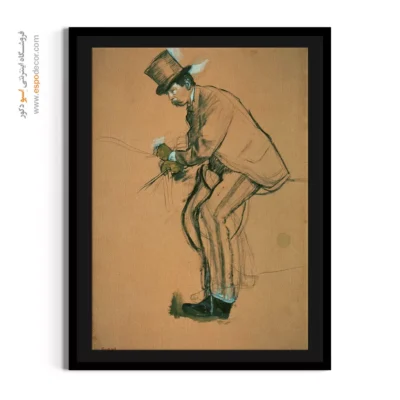 تابلو دیواری نقاشی لاکچری - جنتلمن سوار – تابلو نقاشی ادگار دگا - اسپو دکور