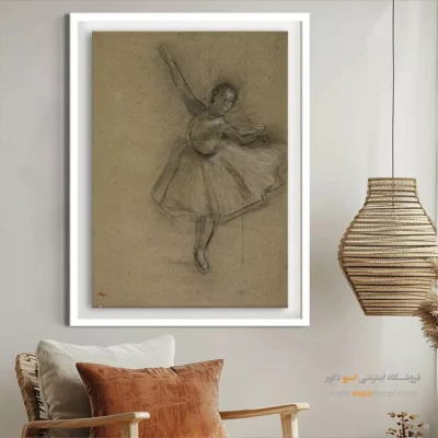 تابلو هنری رقصندگان باله - چرخش رقصنده – تابلو نقاشی ادگار دگا - اسپو دکور