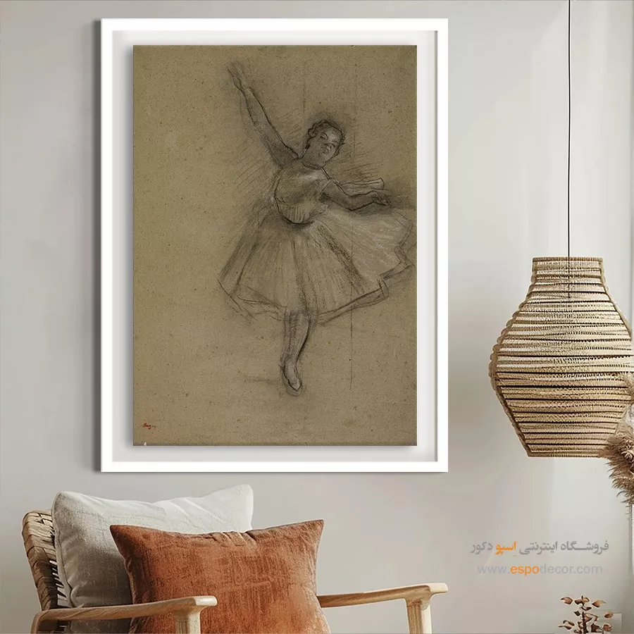 تابلو هنری رقصندگان باله - چرخش رقصنده – تابلو نقاشی ادگار دگا - اسپو دکور
