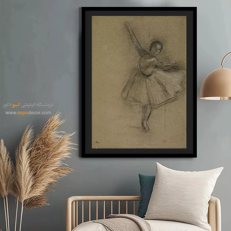 تابلو هنری رقصندگان باله - چرخش رقصنده – تابلو نقاشی ادگار دگا - اسپو دکور