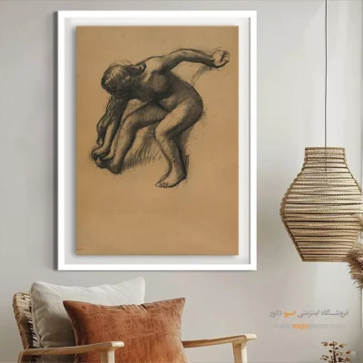 تابلو هنری لاکچری برای خانه - بعد از حمام – تابلو نقاشی ادگار دگا - اسپو دکور