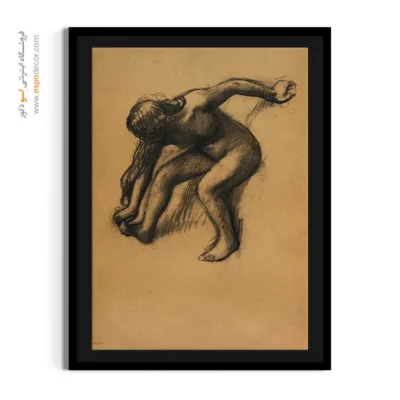 تابلو هنری لاکچری برای خانه - بعد از حمام – تابلو نقاشی ادگار دگا - اسپو دکور