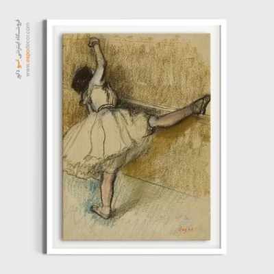 تابلو رقص باله برای دکوراسیون - رقصنده در حال کشش – تابلو نقاشی ادگار دگا - اسپو دکور
