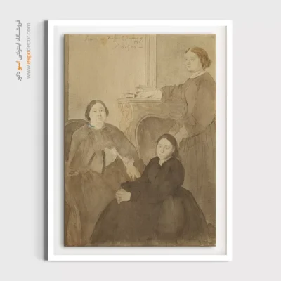 تابلو نقاشی مدرن و دکوراتیو - خانم میشل موسون و دخترانش – تابلو نقاشی ادگار دگا - اسپو دکور