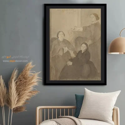 تابلو نقاشی مدرن و دکوراتیو - خانم میشل موسون و دخترانش – تابلو نقاشی ادگار دگا - اسپو دکور
