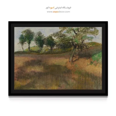 خرید تابلو نقاشی لوکس - زمین شخم زده با درختان – تابلو نقاشی ادگار دگا - اسپو دکور