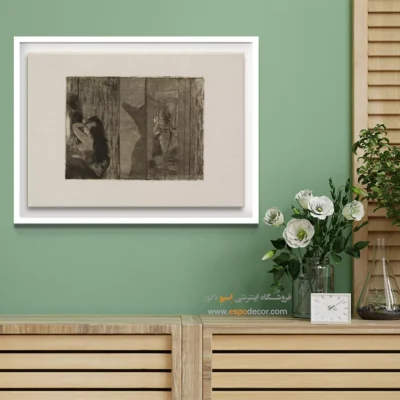 تابلو نقاشی خارجی برای هدیه - اتاق رختکن بازیگران – تابلو نقاشی ادگار دگا - اسپو دکور