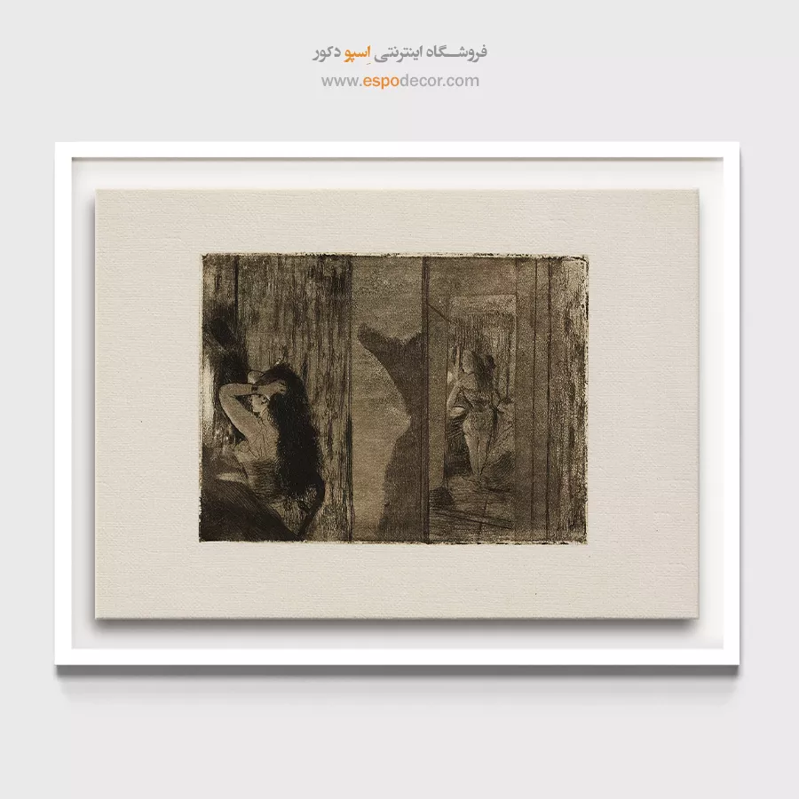 تابلو نقاشی خارجی برای هدیه - اتاق رختکن بازیگران – تابلو نقاشی ادگار دگا - اسپو دکور