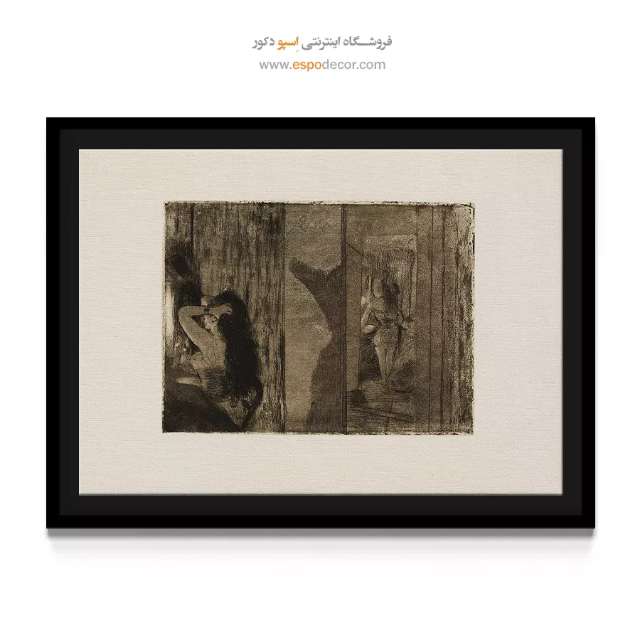 تابلو نقاشی خارجی برای هدیه - اتاق رختکن بازیگران – تابلو نقاشی ادگار دگا - اسپو دکور