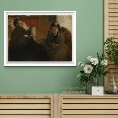 تابلو هنری دکوراسیون لاکچری - خانم لیزل و مادرش – تابلو نقاشی ادگار دگا - اسپو دکور