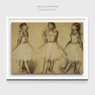 تابلو نقاشی دیواری باله - مطالعات بالرین – تابلو نقاشی ادگار دگا - اسپو دکور