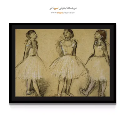 تابلو نقاشی دیواری باله - مطالعات بالرین – تابلو نقاشی ادگار دگا - اسپو دکور