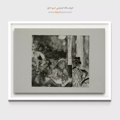 تابلو هنری دکوراسیون مدرن - زنان در تراس کافه – تابلو نقاشی ادگار دگا - اسپو دکور