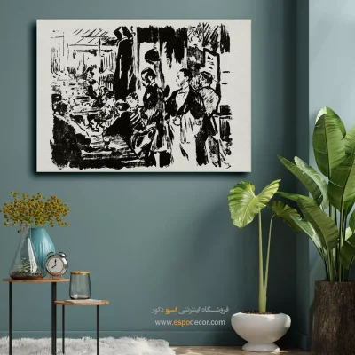 نقاشی افراد در کافه