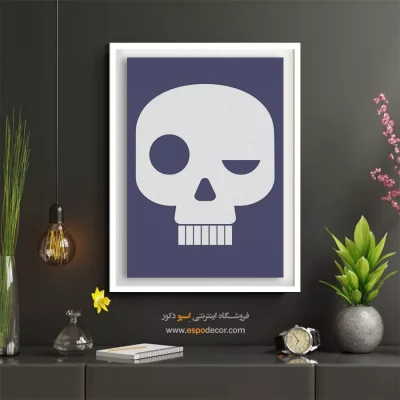 تابلو نقاشی مدرن - رویای آبی – تابلو چهره - اسپو دکور