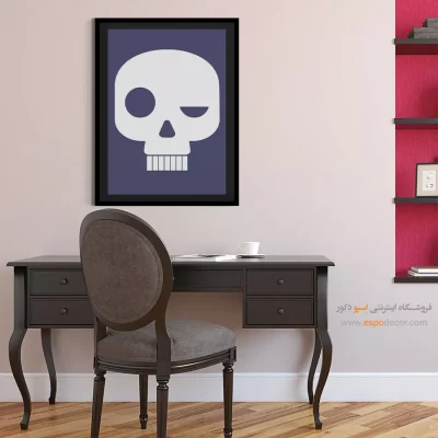 تابلو نقاشی مدرن - رویای آبی – تابلو چهره - اسپو دکور