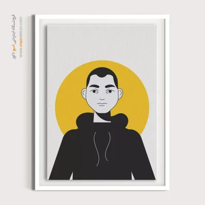 تابلو با طرح چهره - خاطره‌نگار – تابلو چهره - اسپو دکور