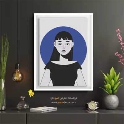 تابلو دکوراتیو پرتره - دل‌انگیز – تابلو چهره - اسپو دکور