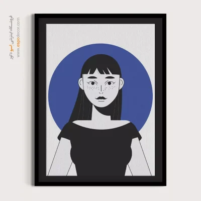 تابلو دکوراتیو پرتره - دل‌انگیز – تابلو چهره - اسپو دکور