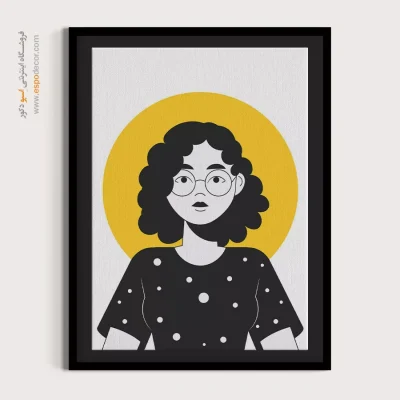 تابلو مینیمال مدرن - نقش مهر – تابلو چهره - اسپو دکور