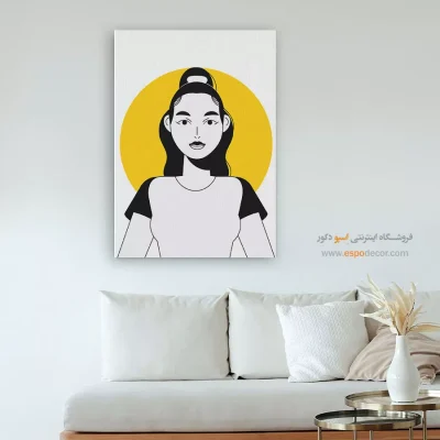 خرید تابلو مینیمال چهره