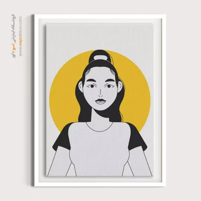 خرید تابلو مینیمال چهره - آسمانی – تابلو چهره - اسپو دکور