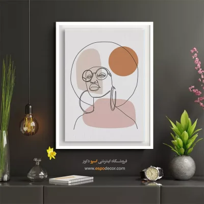 تابلو مینیمال برای اتاق - بی‌مرز – تابلو چهره - اسپو دکور