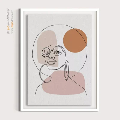 تابلو مینیمال برای اتاق - بی‌مرز – تابلو چهره - اسپو دکور