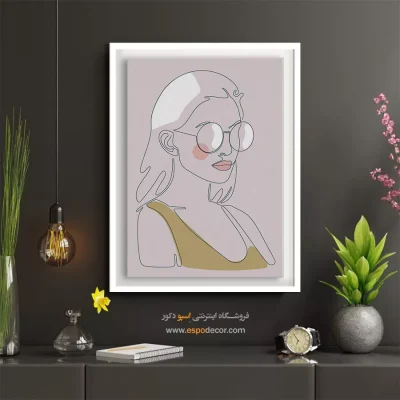 تابلو دکوراتیو برای اتاق - دلربا – تابلو چهره - اسپو دکور