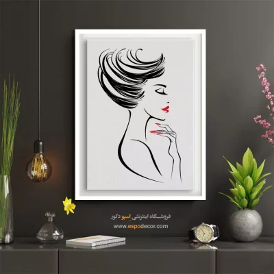 خرید تابلو دکوراتیو برای پذیرایی - افسانه – تابلو چهره - اسپو دکور