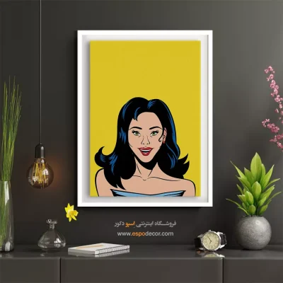خرید تابلو مینیمال برای اتاق - برتر – تابلو چهره - اسپو دکور