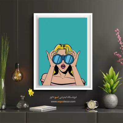 خرید تابلو دکوراتیو برای اتاق - نقش شبنم – تابلو چهره - اسپو دکور