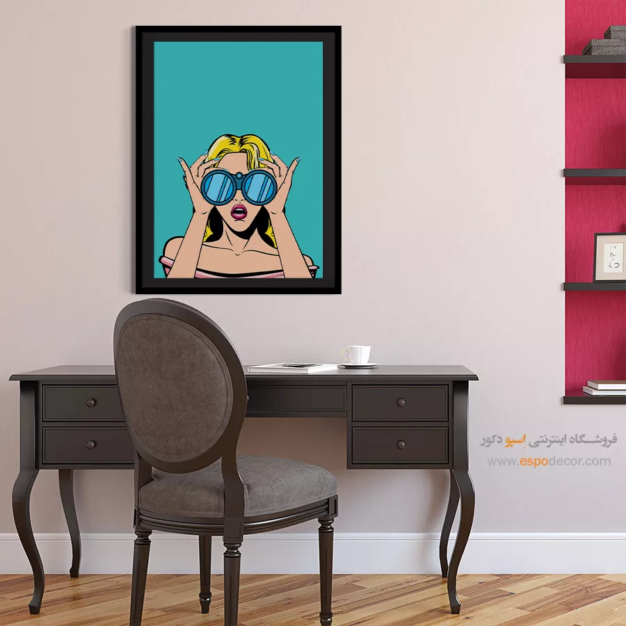 خرید تابلو دکوراتیو برای اتاق - نقش شبنم – تابلو چهره - اسپو دکور