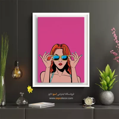 خرید تابلو چهره برای اتاق خواب - زیبای بی‌همتا – تابلو چهره - اسپو دکور