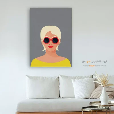 شکوهمند – تابلو چهره - تابلو برای کافه - اسپو دکور